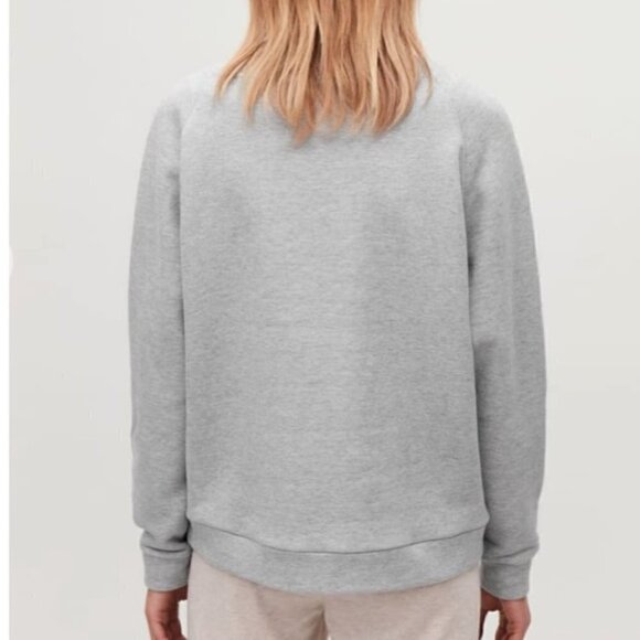 Cos Pullover Sweater Gray v neckline Size Small - Picture 4 of 15